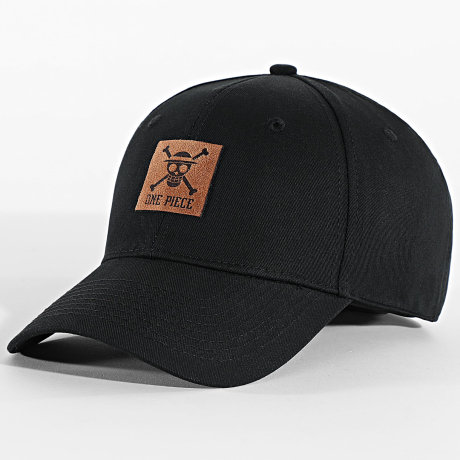 One Piece - Cap Patch Leather Black