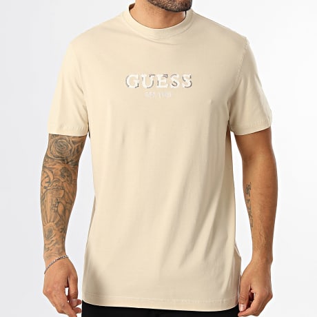 Guess - Tee Shirt Regular Fit M6GI16-K3032 Beige