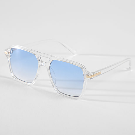 LBO - Occhiali da Sole 0003 Azzurro Chiaro Trasparente sfumato