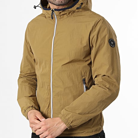 Kymaxx - Chaqueta con capucha y cremallera Verde Kaki