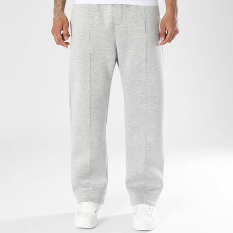 Classic Series - Pantalone Jogger Large 2578 Effetto Neoprene Grigio Mélange