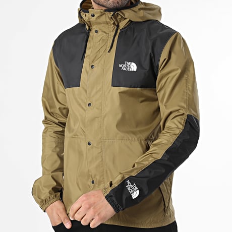 The North Face - Cortavientos Capucha Mountain A5IG3 Verde Kaki Claro Negro