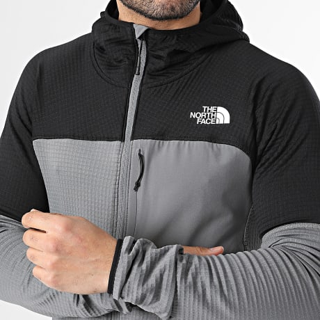 The North Face - Chaqueta con capucha y cremallera Polartec Stormgap A8G2W Gris Negro