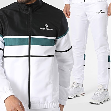 Sergio Tacchini - Chándal Scorpione 41561 Negro Blanco Verde Oscuro