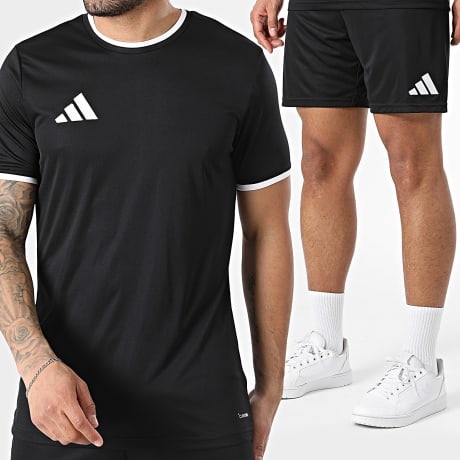 Adidas Performance - Conjunto Camiseta Y Pantalón Corto de chándal ENT26 Jersey JZ2505 JZ2521 Negro
