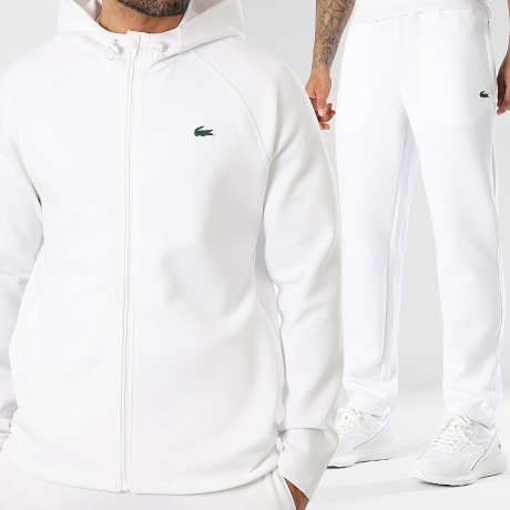 Lacoste - Conjunto Chándal Logo Cocodrilo Blanco