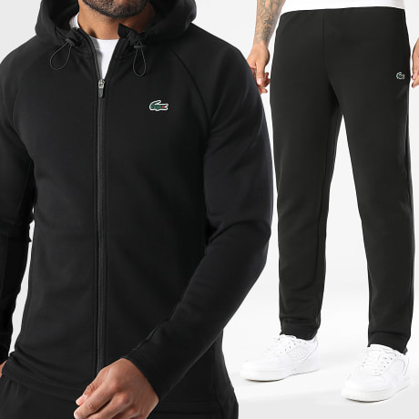 Lacoste - Conjunto Chándal Logo Cocodrilo Negro