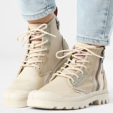 Palladium - Botines Mujeres Pampa Detroit Zip 94612 Sahara Safari