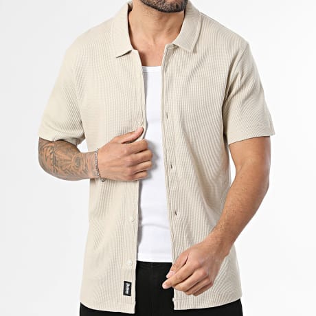 Deeluxe - Camisa Manga Curta Texturizada Turman 06T4302M Bege