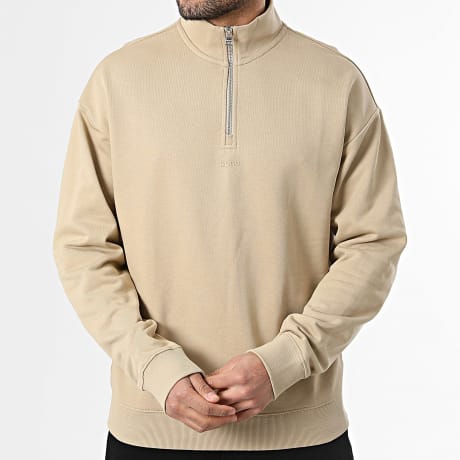HUGO - Hoodie High Collar Zipped Durty 244 50525881 Light Beige