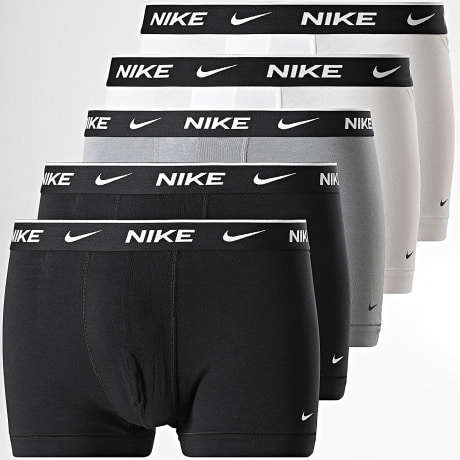 Nike - Lot De 5 Boxers KE1295 Noir Gris Blanc