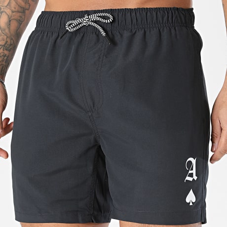 Luxury Lovers - Pantaloncino da bagno The Ace Of Spades Nero Bianco