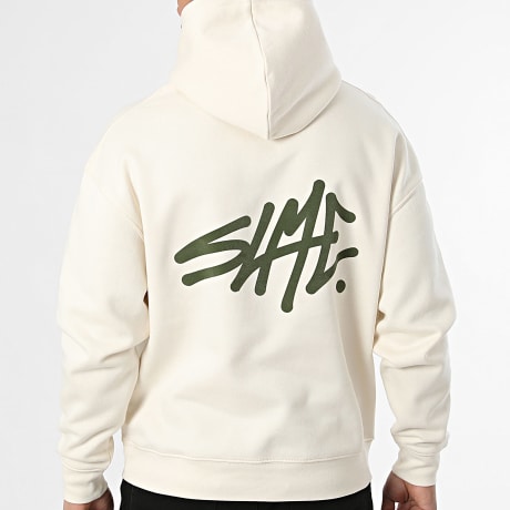 Sale Môme Paris - Sudadera con capucha Relaxed SLME Beige Verde Caqui