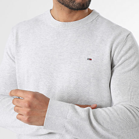 Tommy Jeans - Jersey Slim Essential 2853 Gris Claro Jaspeado