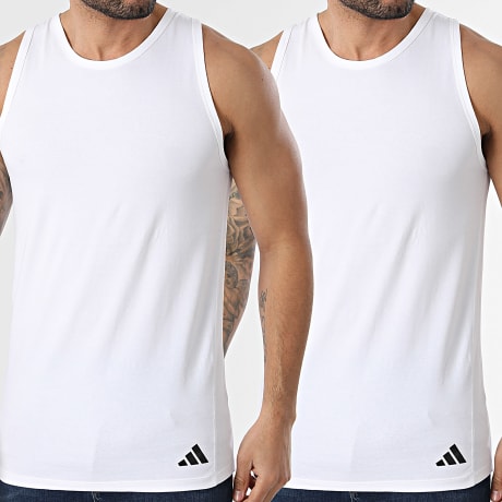 Adidas Performance - Pack de 2 Camisetas Sin Mangas JK3973 Blanco