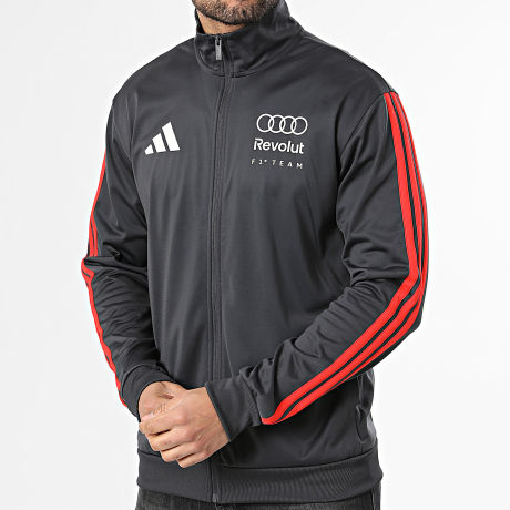 Adidas Performance - Chaqueta Con Cremallera Con Bandas Audi Revolut Formula One KE6784 Gris Antracita