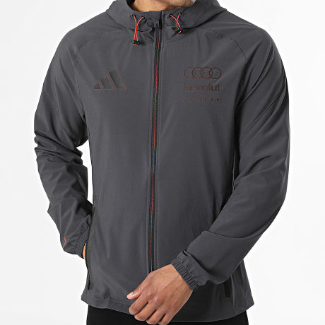 Adidas Performance - Chaqueta con capucha con cremallera Audi Revolut F1 KR4090 Gris Antracita