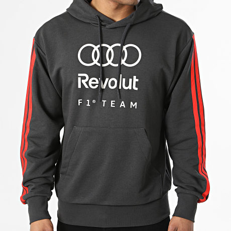 Adidas Sportswear - Sweat Capuche A Bandes Audi Revolut F1 KE6787 Gris Anthracite