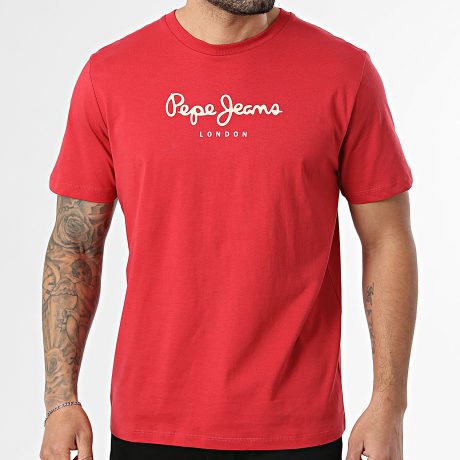 Pepe Jeans - Tee Shirt Regular Fit Eggo PM5010178 Rouge
