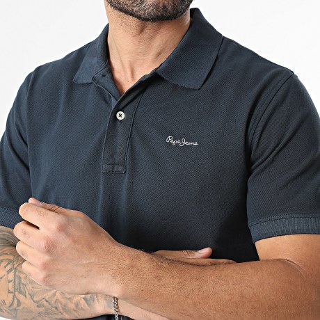 Pepe Jeans - Polo Manches Courtes Oscar PM5400087 Bleu Marine