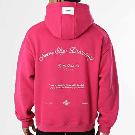 Sixth June - Sudadera con capucha M12944KSW Rosa Fucsia
