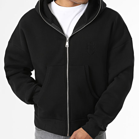 ADJ - Sweat Capuche Zippé 925 Noir