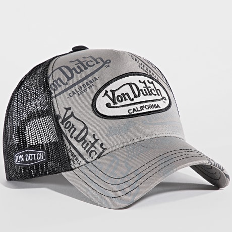 Von Dutch - Casquette Trucker Cafe Gris Noir