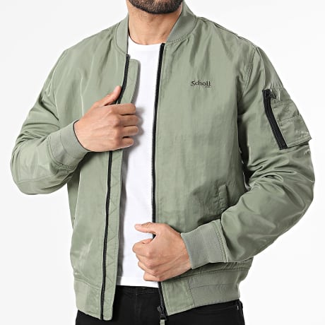 Schott NYC - Zipped Bomber Jacket Airsoft Khaki Green