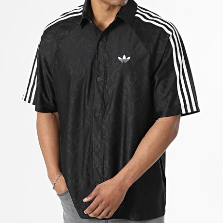 Adidas Originals - Chemise Manches Courtes A Bandes Originals Flame Top KA9356 Noir