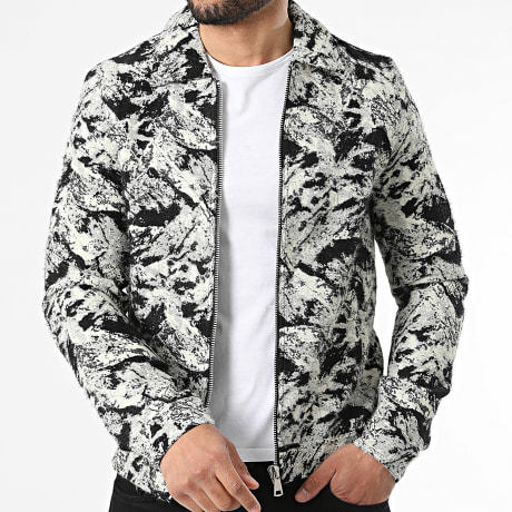 Frilivin - Chaqueta con cremallera 534 Beige Claro Negro