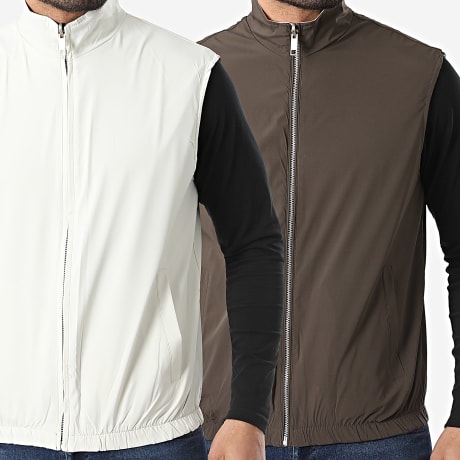 Frilivin - Chaqueta Sin Mangas Reversible 304 Marrón Beige