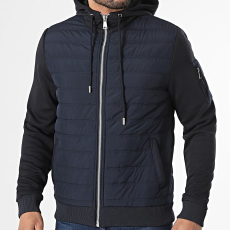 Frilivin - Chaqueta con cremallera con capucha Azul Marino