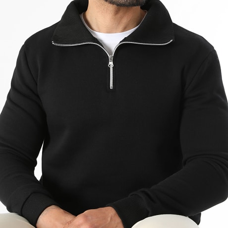 LBO - Hoodie Met Rits Omslagkraag 4166 Zwart
