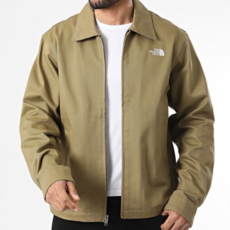 The North Face - Chaqueta con cremallera twill collared A8G99 verde caqui
