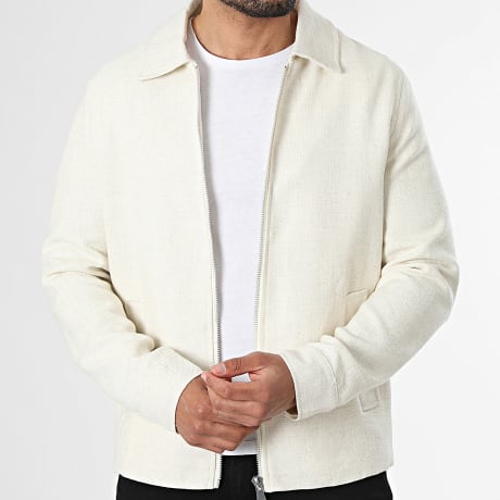 Frilivin - Chaqueta con cremallera X99 Beige Claro
