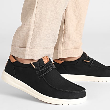 Hey Dude - Mocassins Paul Canvas Preto