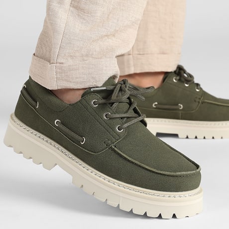 LBO - Lace-Up Boat Shoes 0024 Khaki Green