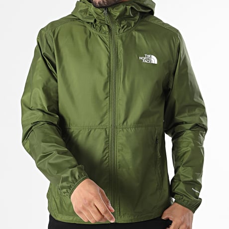 The North Face - Cortavientos con capucha Cyclone A8B64 Verde Caqui