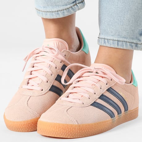Adidas Originals - Zapatillas Mujer Gazelle J IH6468 Blush Pink Night Indigo Hi-Res Green
