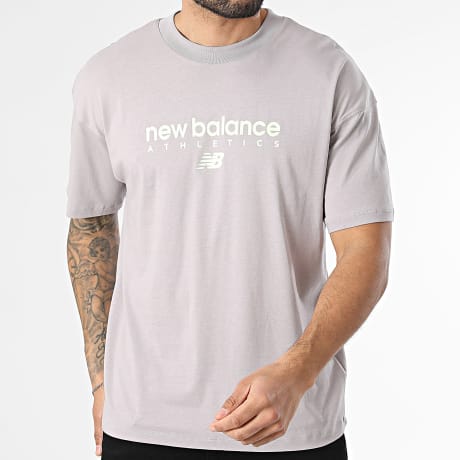 New Balance - Tee Shirt Trackside MT61D0U5 Gris Violet
