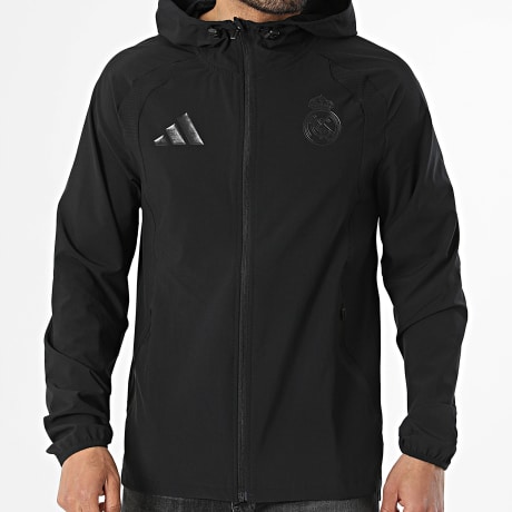 Adidas Sportswear - Giacca Con Cappuccio Zippata Real Madrid KC7805 Nero