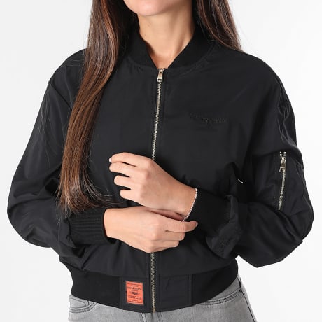 Bombers Original - Chaqueta bomber con cremallera Mujer MA Light Negro