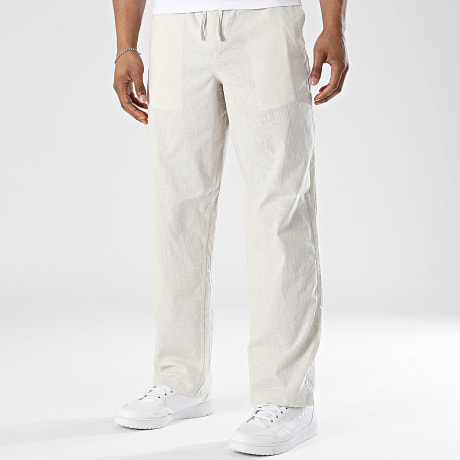 Jack And Jones - Calça Estival Loose Fit Karl Breeze Bege Claro