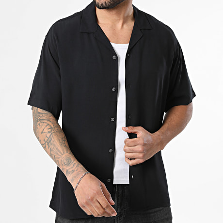 Jack And Jones - Chemise Manches Courtes Estivale Jeff Noir