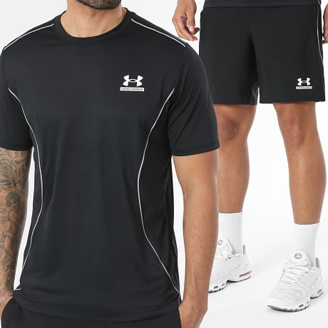 Under Armour - Tracksuit T-Shirts And Jogger Short Tech Sport 6009830 6014639 Black