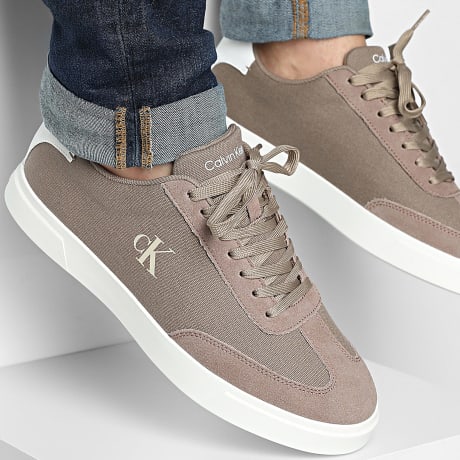 Calvin Klein - Sneakers Low Prof Cupsole 2236 Woestijn Taupe Helder Wit