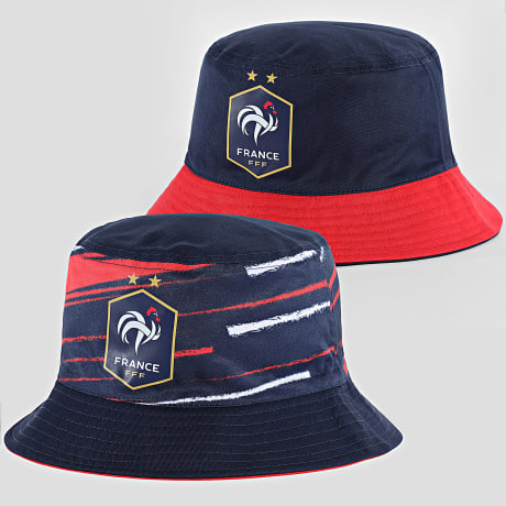 FFF - Sombrero reversible gráfico F25116 Azul Marino Rojo