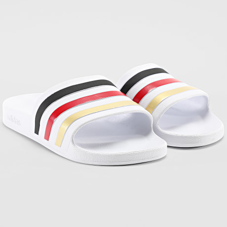 Adidas Sportkleding - Slippers Adilette Aqua HQ2451 Footwear Wit Core Zwart Goud Metallic