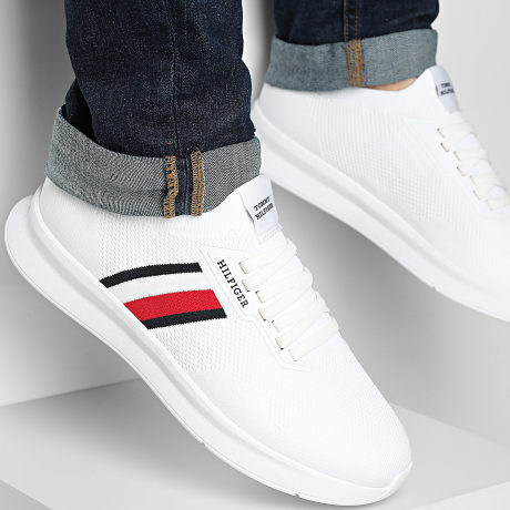 Tommy Hilfiger - Zapatillas Lightweight Knitted Runner 5756 Blanco