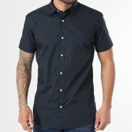 Jack And Jones - Chemise Manches Courtes Joe Bleu Marine
